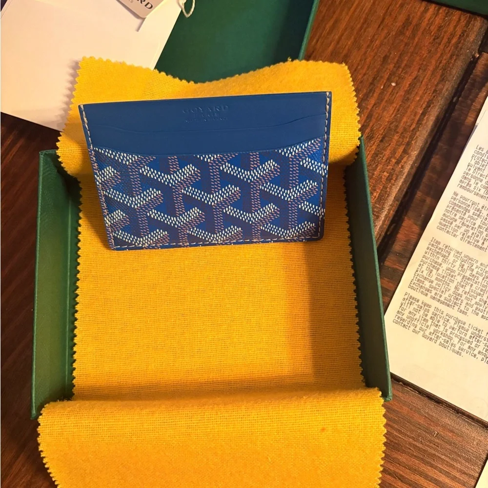 Goyard Saint Sulpice Blue Card Holder - Picture 7 of 7